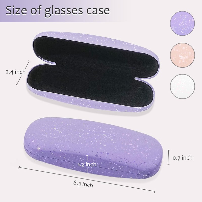 HSYMQ 3PCS Glasses Case, Eyeglasses Case Hard Shell, Reading Hard Glasses Cases for Women Men - Image 1